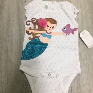 Baby Ganz Mermaid onesie 0-6 months NWT